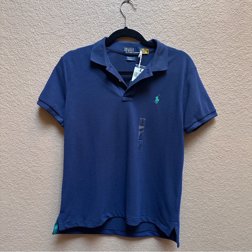 Ralph Lauren Men's Navy Polo with Green Pony Embroidery